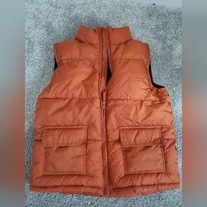 Gymboree Girls Sz m 7- 9  Burnt Orange Rust Puffer Vest Zip Up Jacket